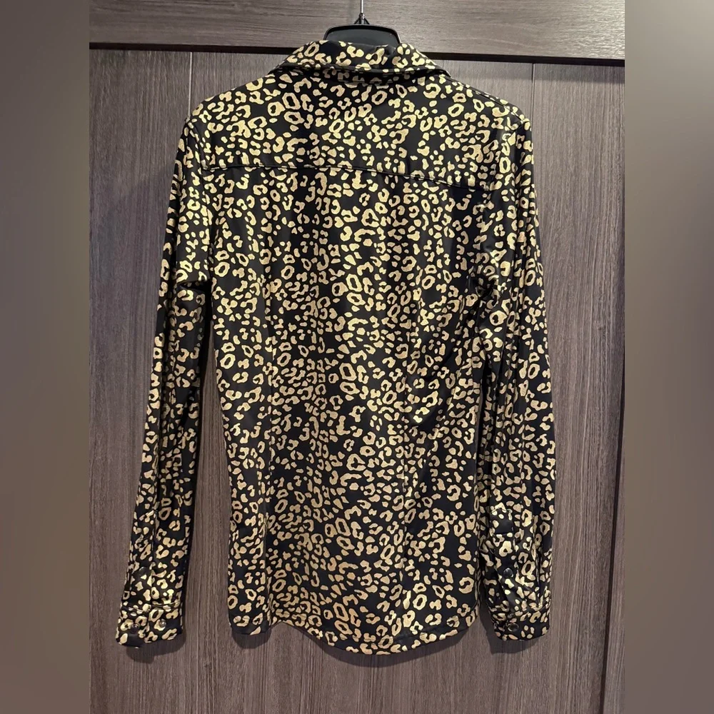 Leopard Print Button Down Shirt - Picture 2 of 2